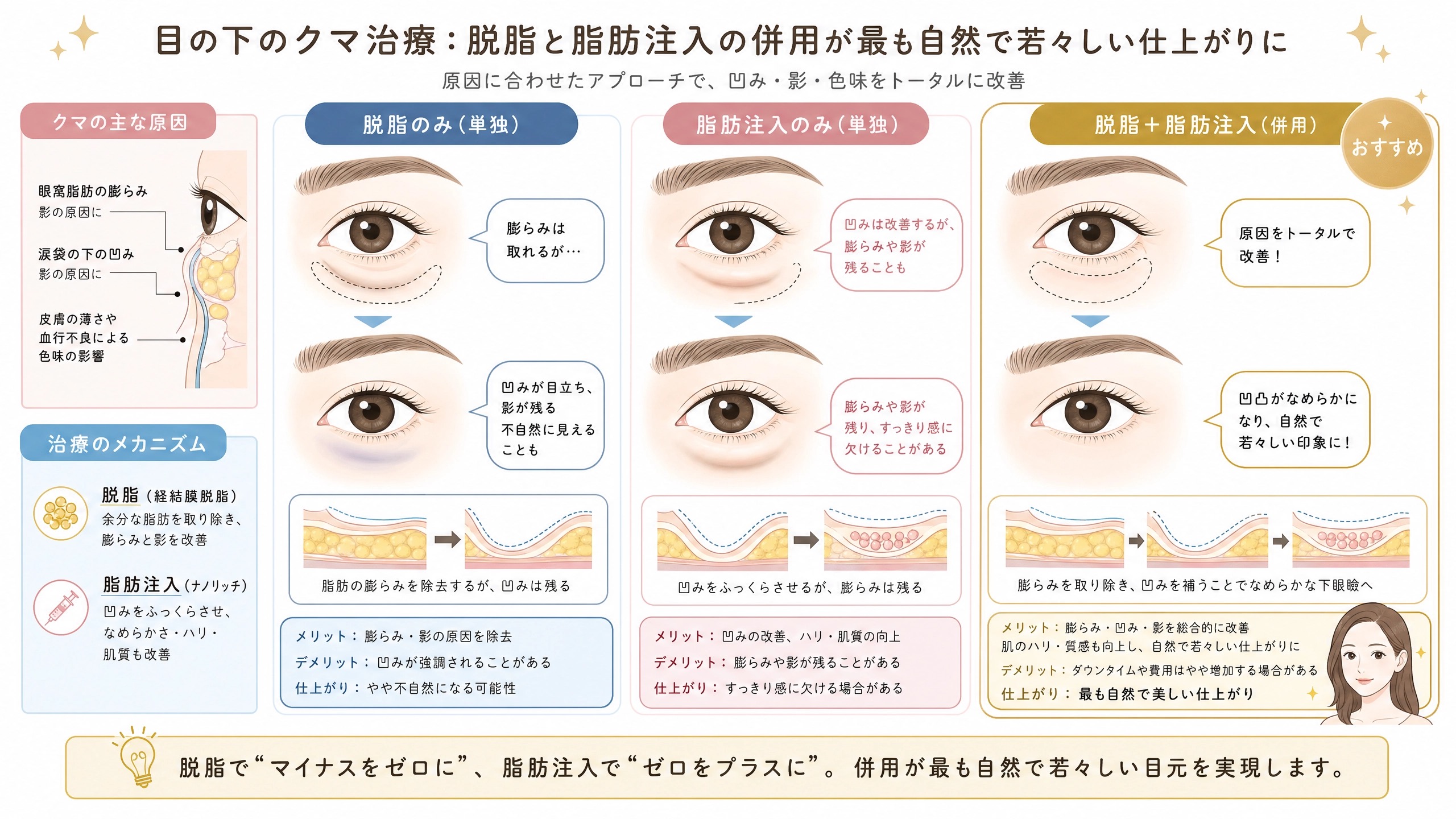 脱脂と脂肪注入の併用効果