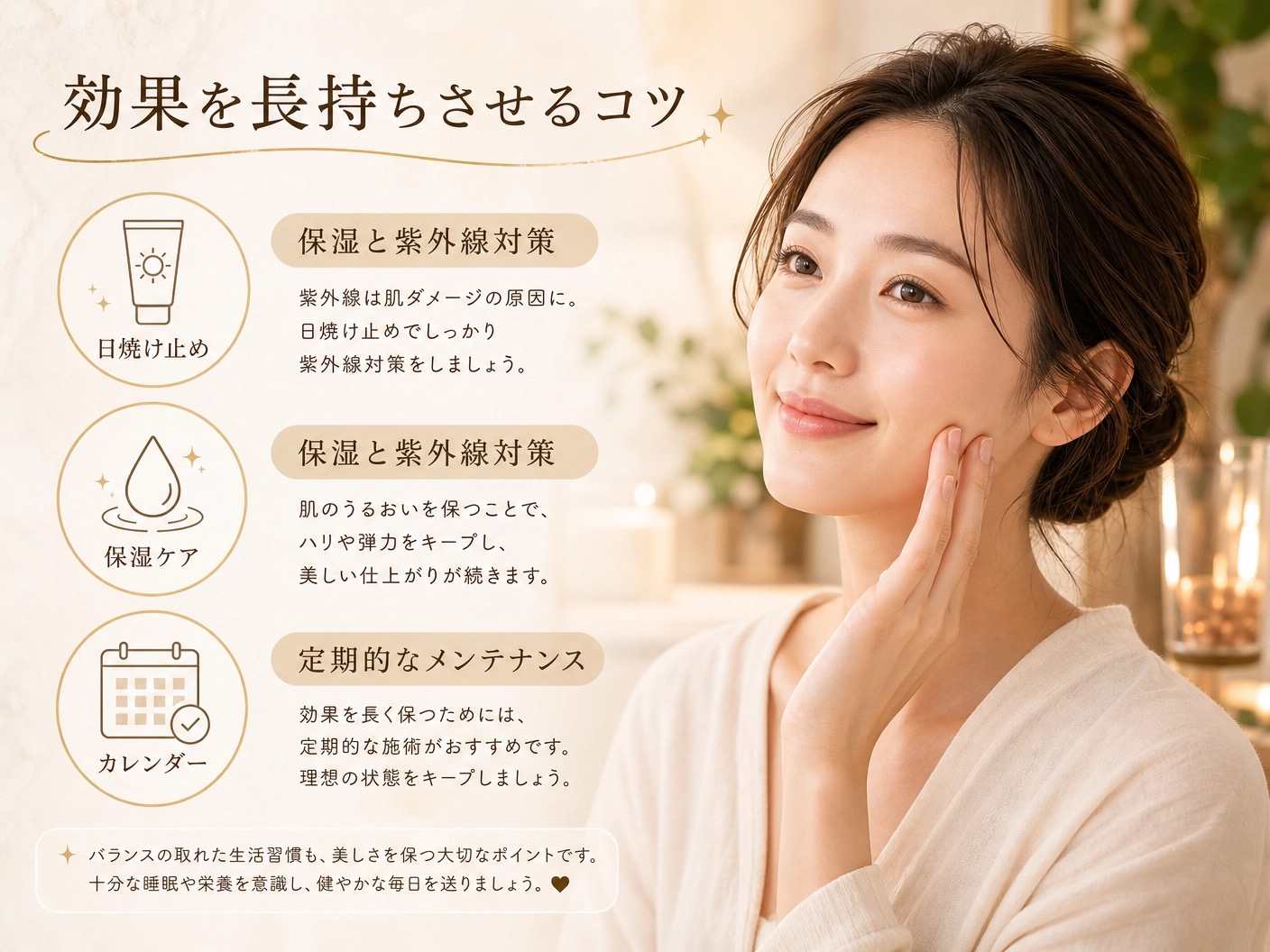 効果を長持ちさせるコツ
