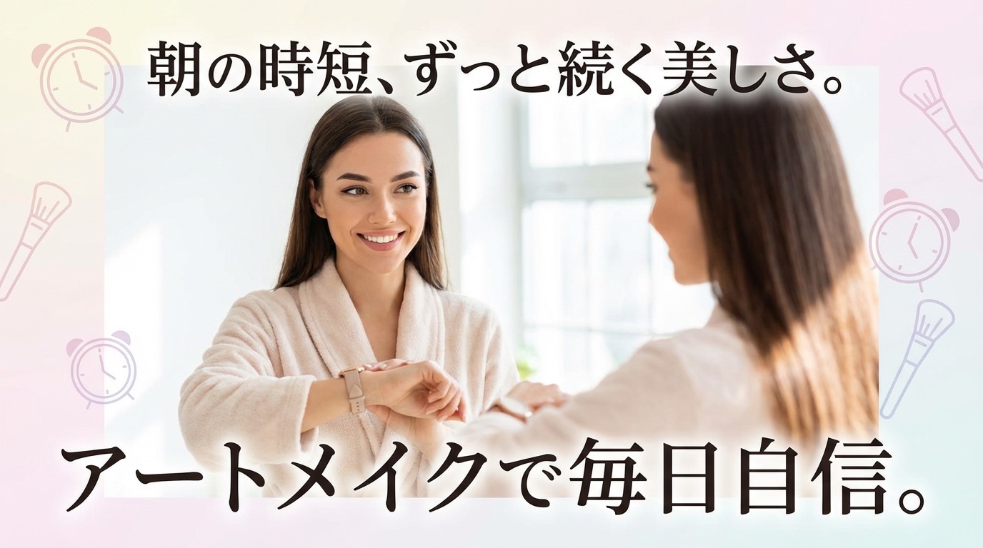 【朝の時短】 忙しい朝の5分に余裕を！アートメイクで叶う「起きてすぐ完成」の顔