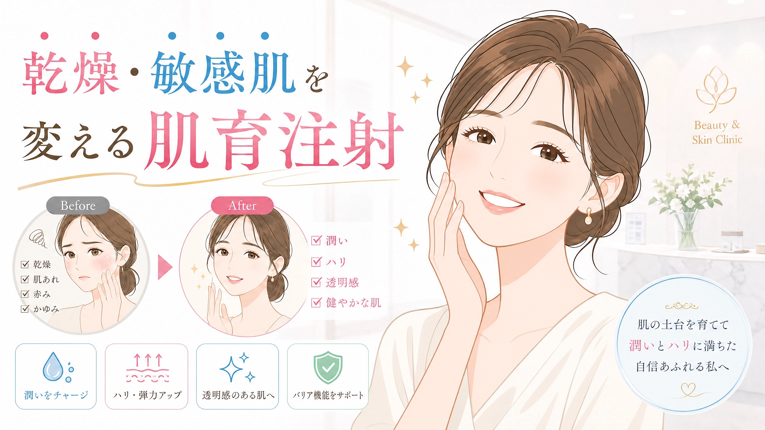 乾燥・敏感肌を変えるおすすめ肌育注射